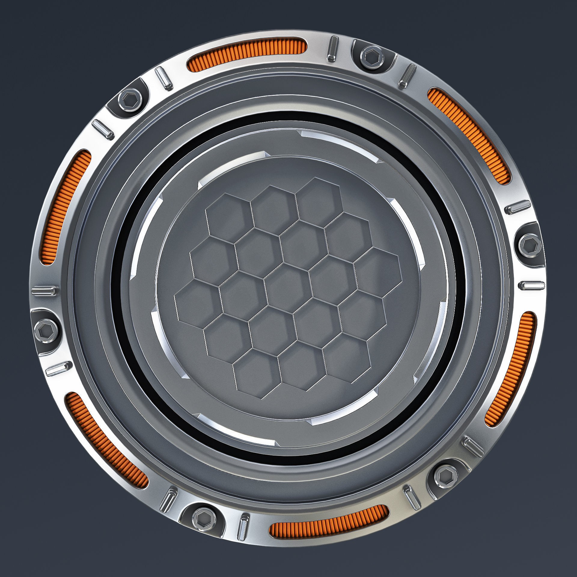 Sci Fi Container M 1 - Game-Ready 3D Model - View 9