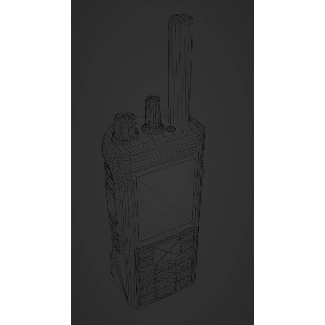 Handheld Radio 3D Model – Low Poly Game Ready Asset, FBX, OBJ, Blender