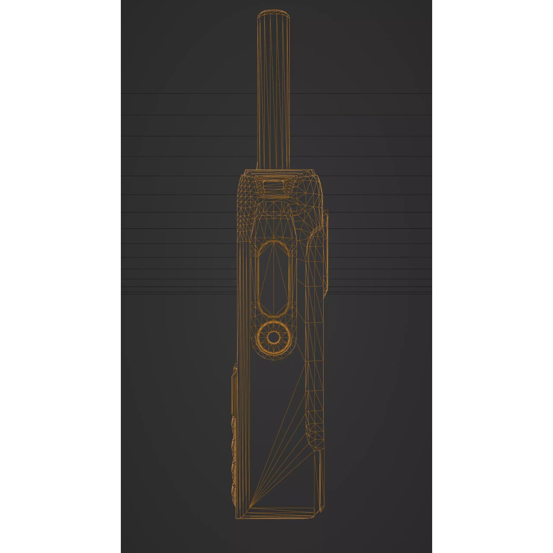 Handheld Radio 3D Model – Low Poly Game Ready Asset, FBX, OBJ, Blender - View 11