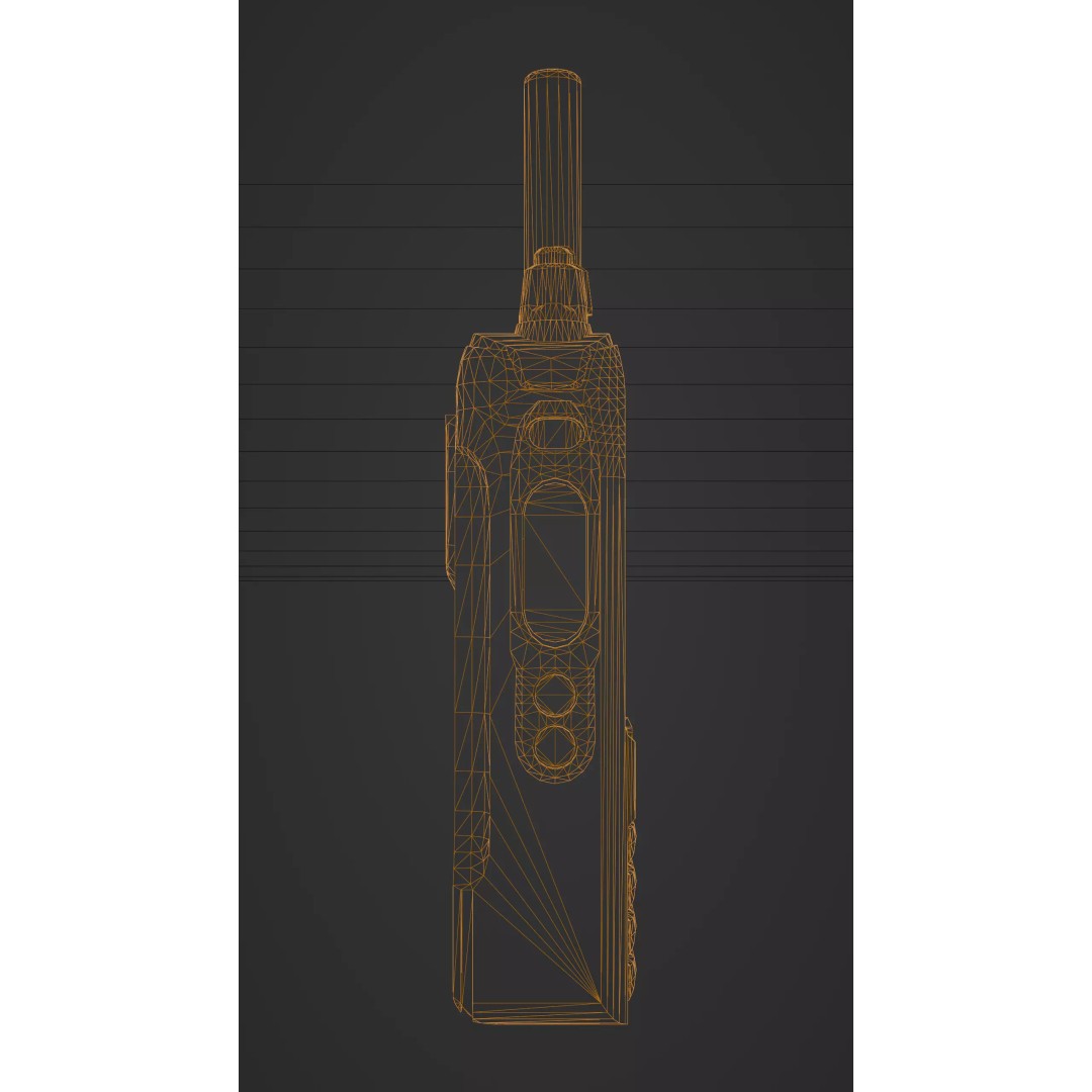 Handheld Radio 3D Model – Low Poly Game Ready Asset, FBX, OBJ, Blender - View 12