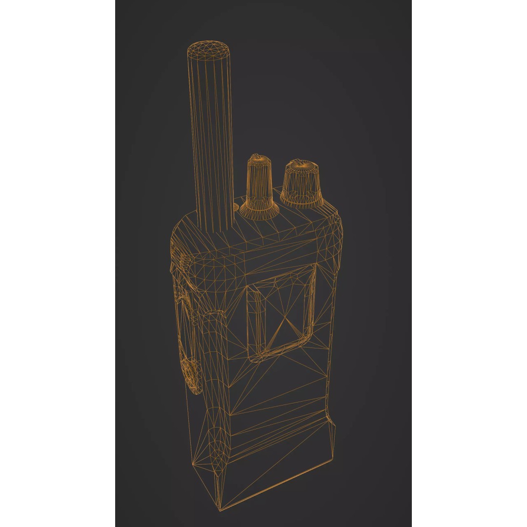 Handheld Radio 3D Model – Low Poly Game Ready Asset, FBX, OBJ, Blender - View 13