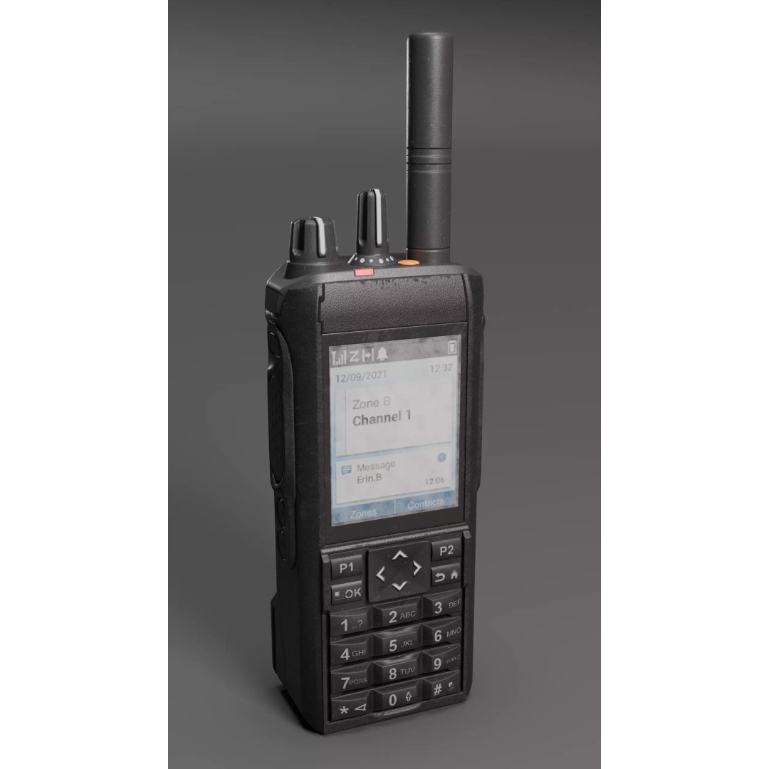 Handheld Radio 3D Model – Low Poly Game Ready Asset, FBX, OBJ, Blender - View 2