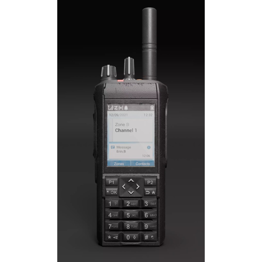 Handheld Radio 3D Model – Low Poly Game Ready Asset, FBX, OBJ, Blender - View 3