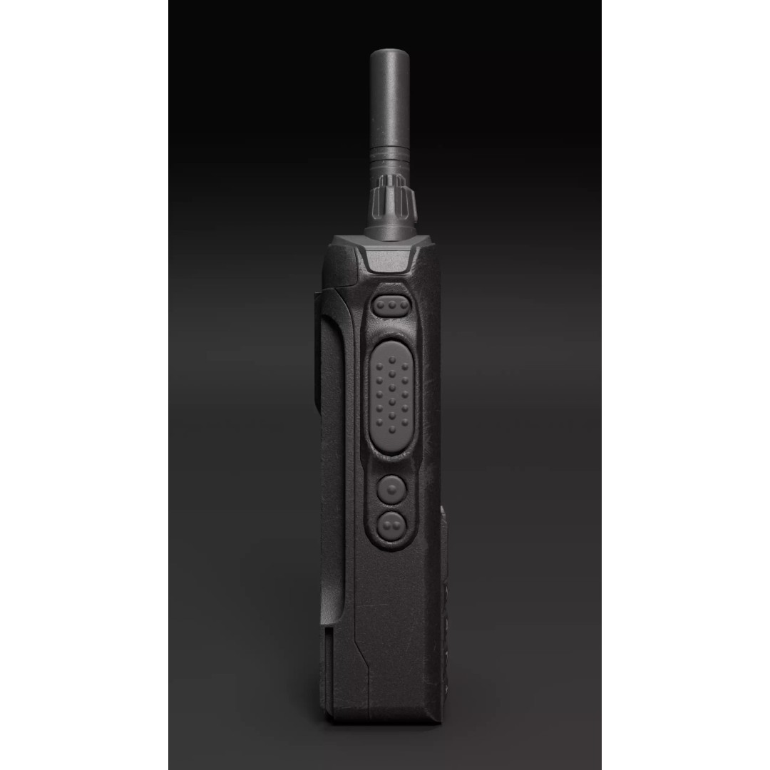 Handheld Radio 3D Model – Low Poly Game Ready Asset, FBX, OBJ, Blender - View 6