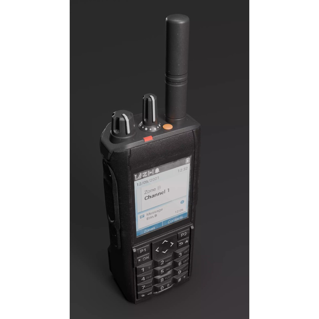 Handheld Radio 3D Model – Low Poly Game Ready Asset, FBX, OBJ, Blender - View 7