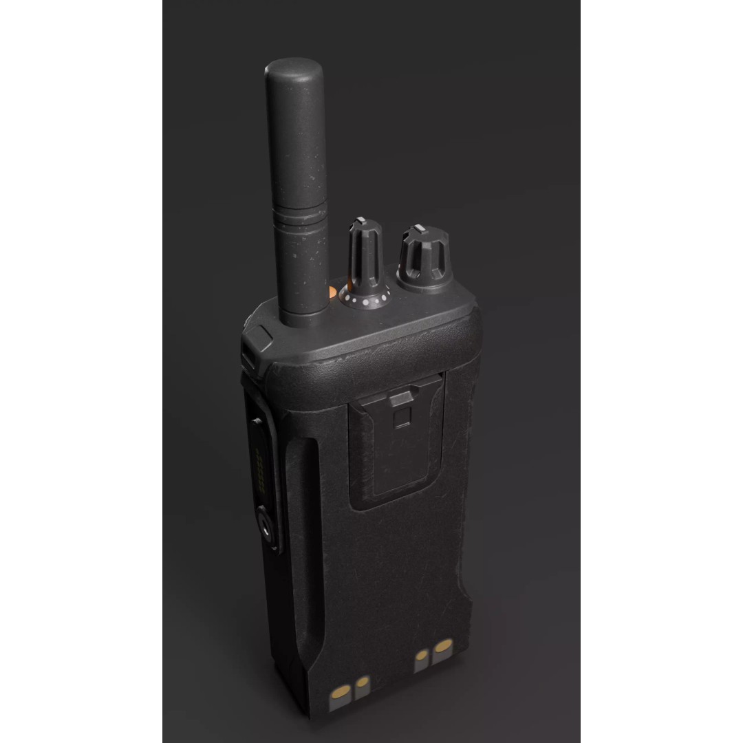 Handheld Radio 3D Model – Low Poly Game Ready Asset, FBX, OBJ, Blender - View 8