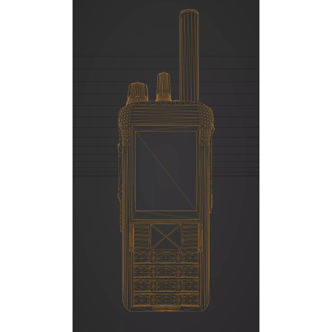 Handheld Radio 3D Model – Low Poly Game Ready Asset, FBX, OBJ, Blender - View 9