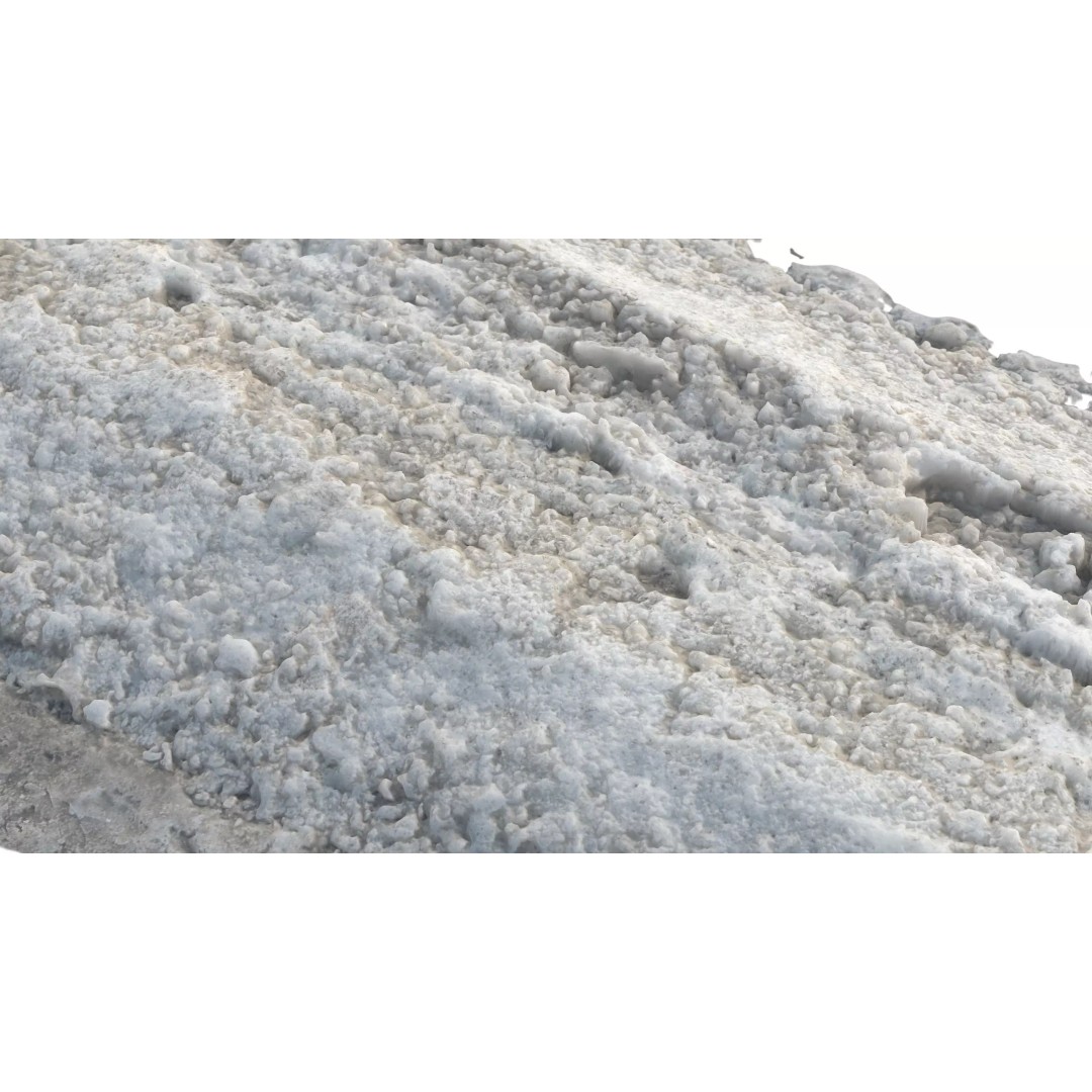 Snow Fragment 3D Model – Low Poly PBR Terrain Asset for Games - View 5
