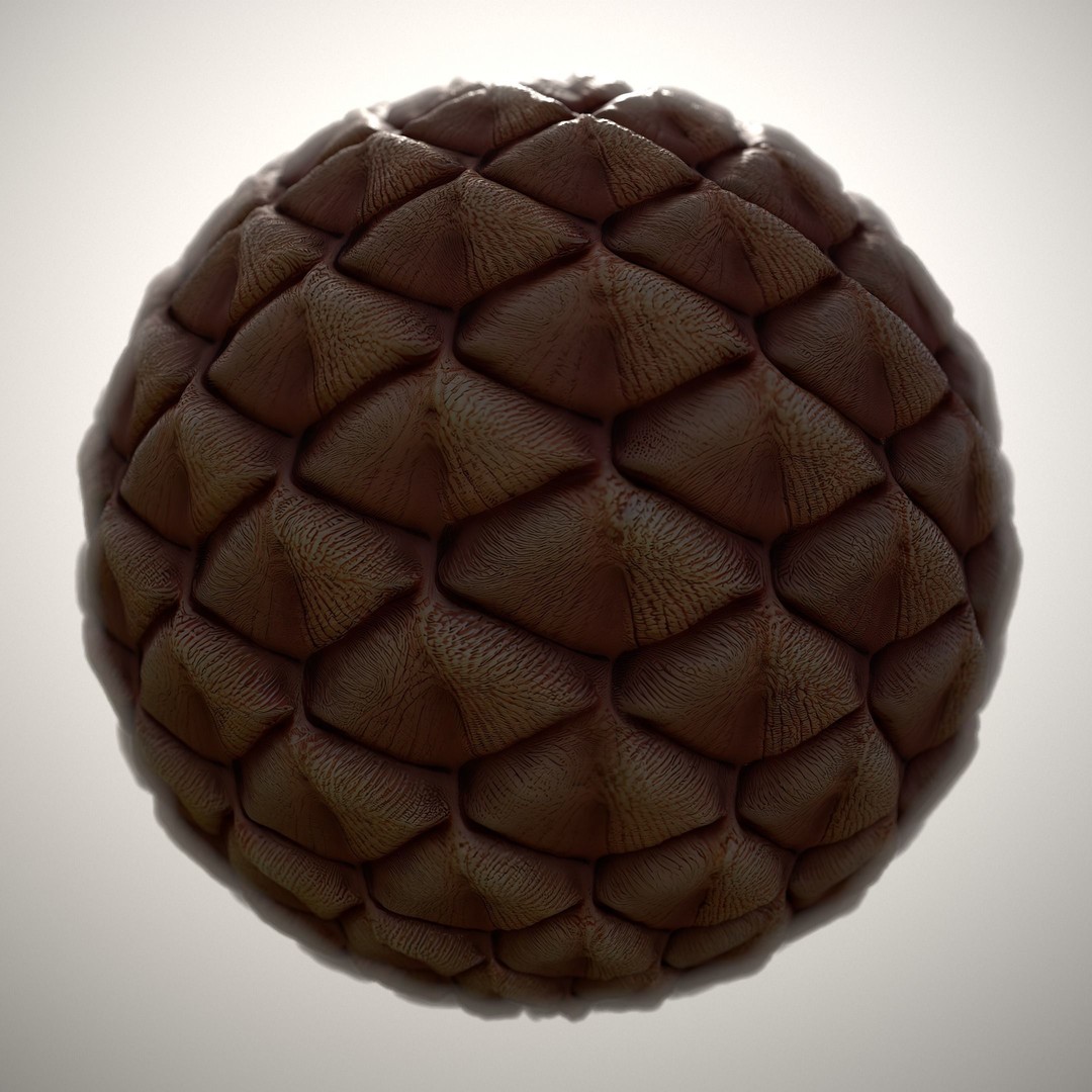 Alien Skin 3D Model – Seamless PBR Texture Pack, FBX, Game Ready - View 10
