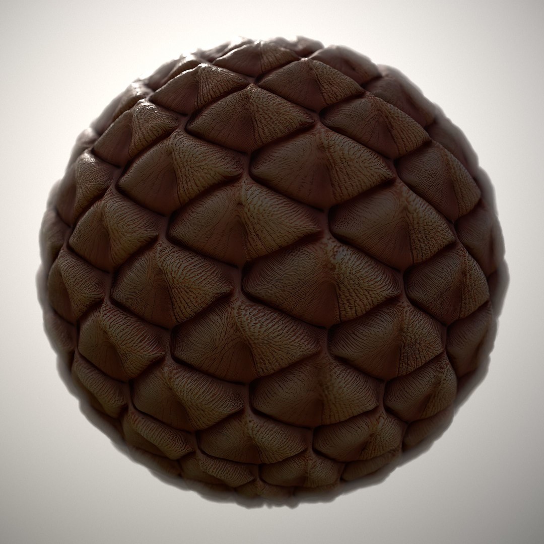 Alien Skin 3D Model – Seamless PBR Texture Pack, FBX, Game Ready - View 11