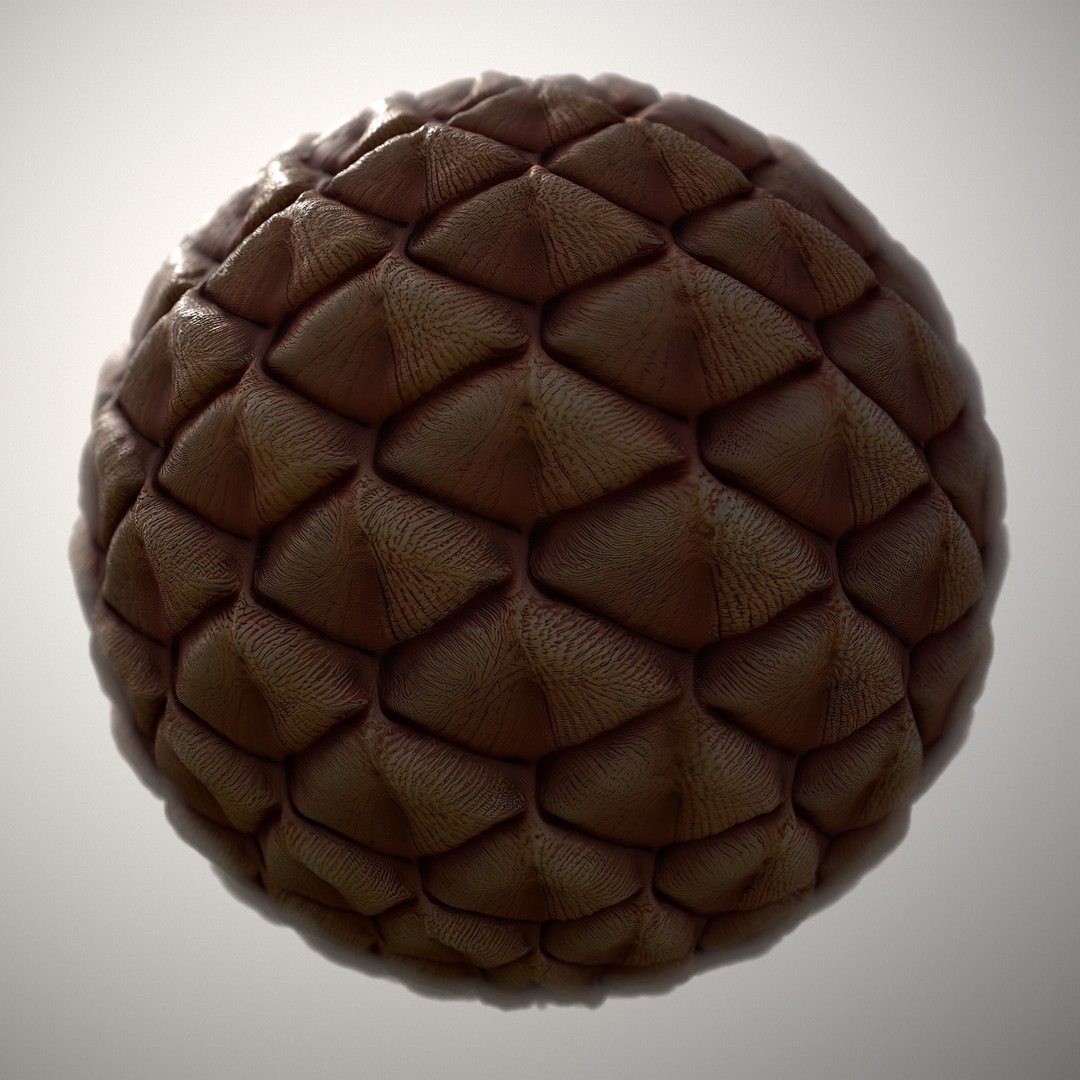 Alien Skin 3D Model – Seamless PBR Texture Pack, FBX, Game Ready - View 12