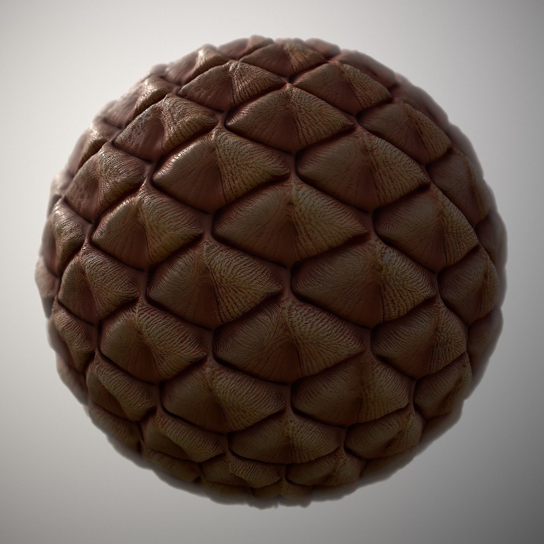 Alien Skin 3D Model – Seamless PBR Texture Pack, FBX, Game Ready - View 13
