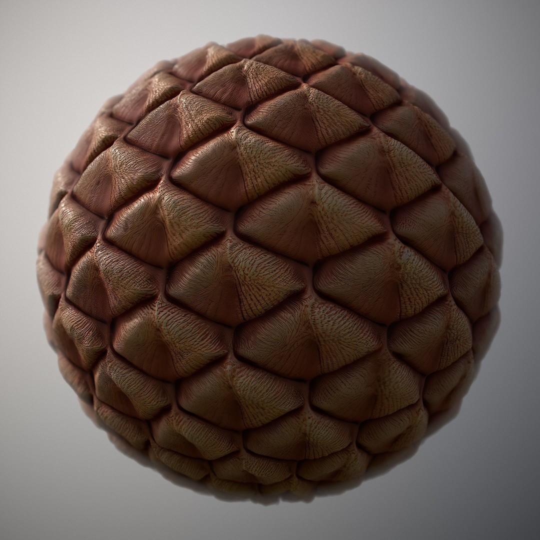 Alien Skin 3D Model – Seamless PBR Texture Pack, FBX, Game Ready - View 14