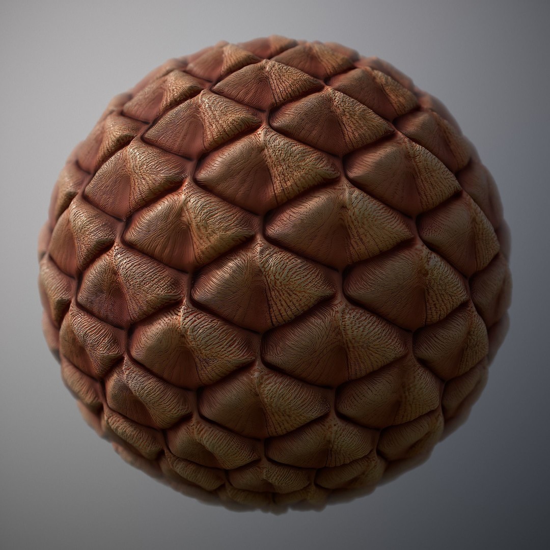 Alien Skin 3D Model – Seamless PBR Texture Pack, FBX, Game Ready - View 15