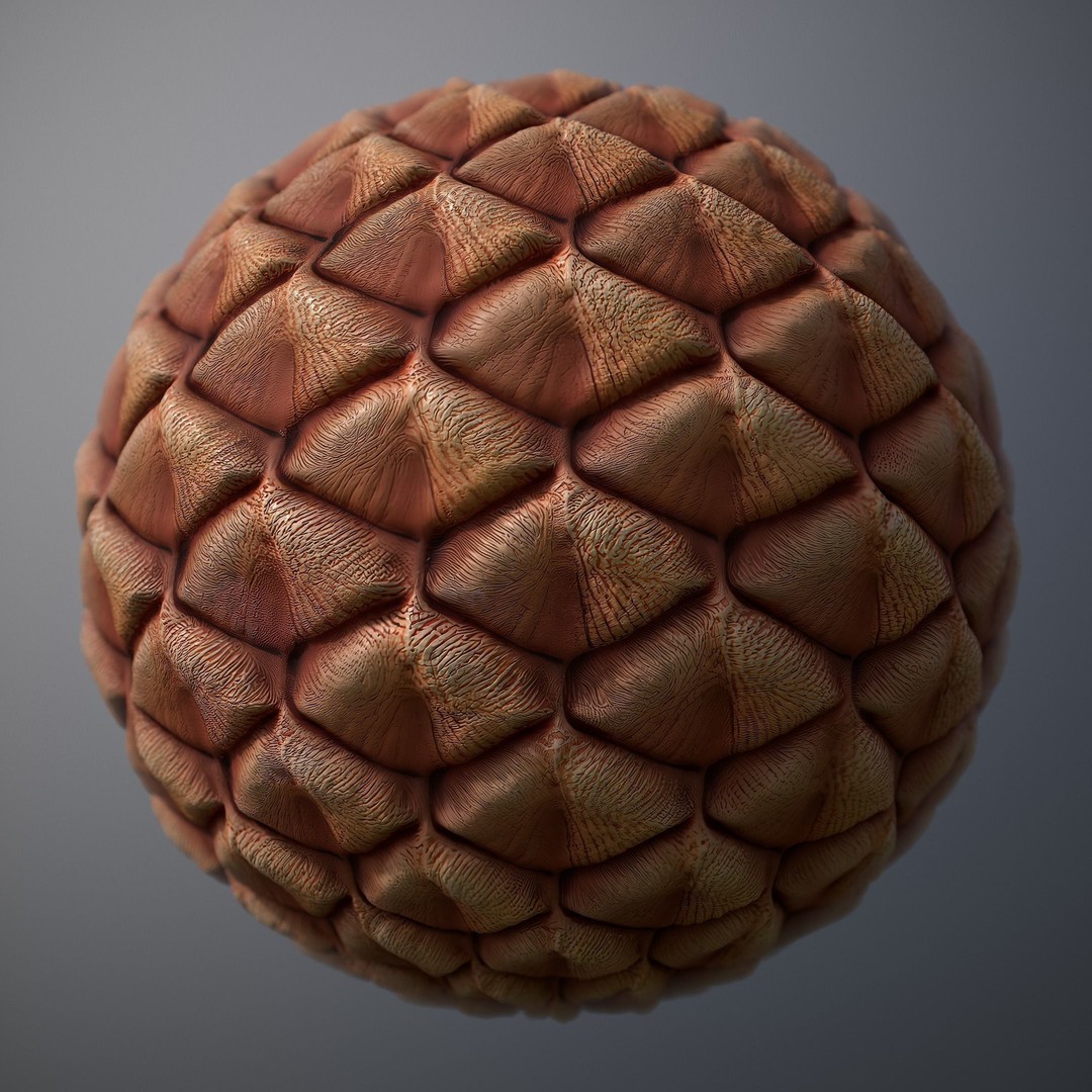 Alien Skin 3D Model – Seamless PBR Texture Pack, FBX, Game Ready - View 16