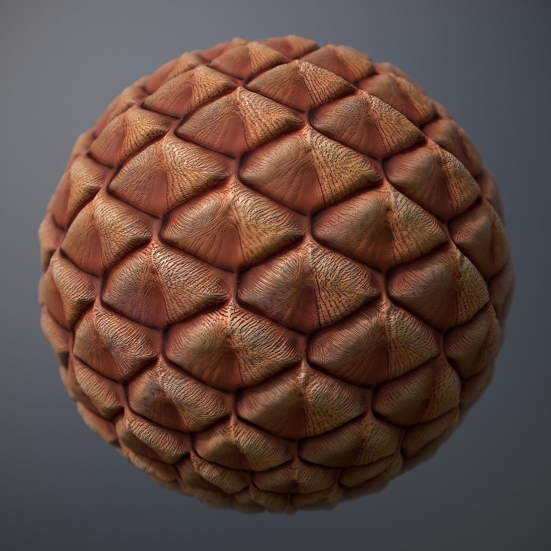 Alien Skin 3D Model – Seamless PBR Texture Pack, FBX, Game Ready - View 17