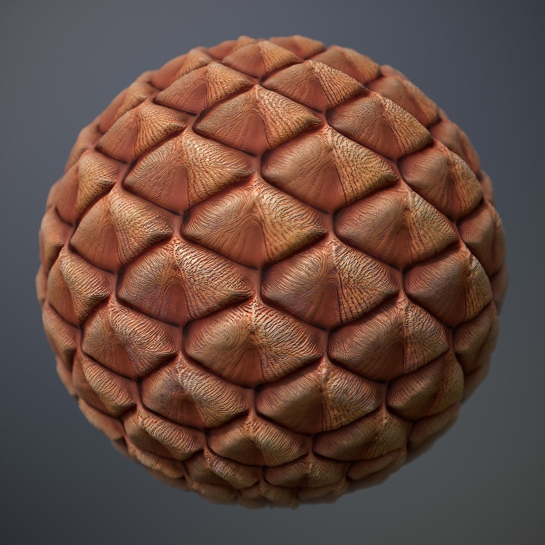 Alien Skin 3D Model – Seamless PBR Texture Pack, FBX, Game Ready - View 18