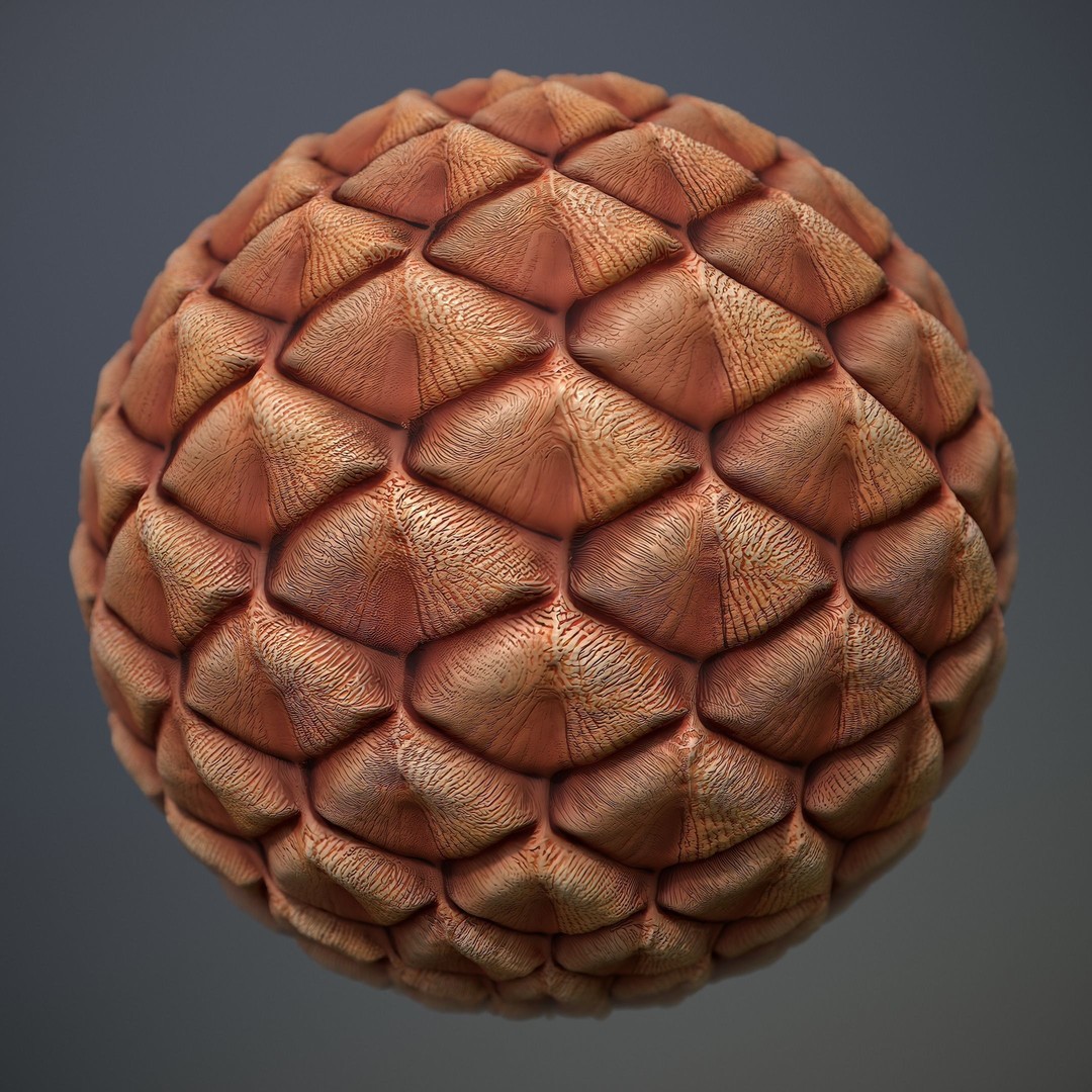 Alien Skin 3D Model – Seamless PBR Texture Pack, FBX, Game Ready - View 19