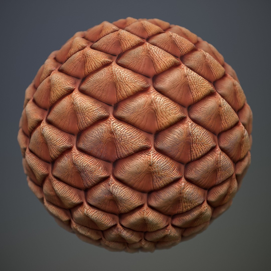 Alien Skin 3D Model – Seamless PBR Texture Pack, FBX, Game Ready - View 20