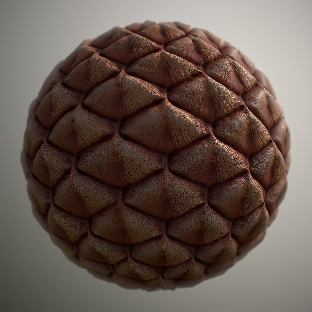 Alien Skin 3D Model – Seamless PBR Texture Pack, FBX, Game Ready - View 6