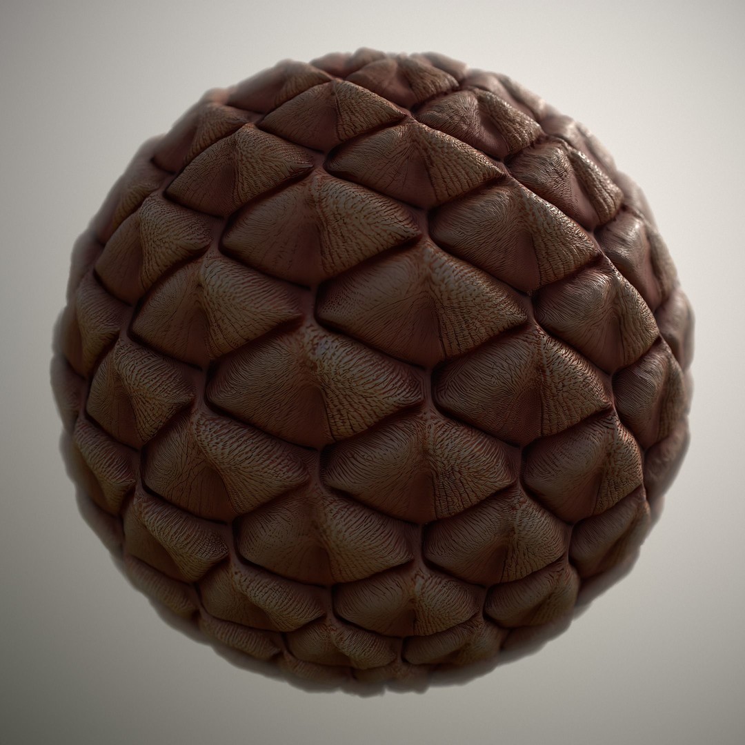 Alien Skin 3D Model – Seamless PBR Texture Pack, FBX, Game Ready - View 7
