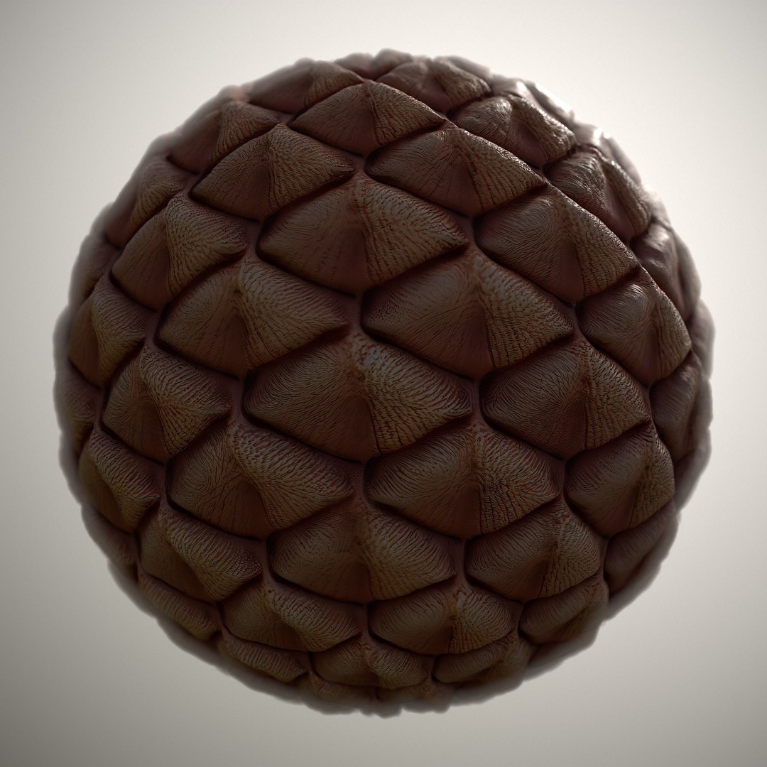 Alien Skin 3D Model – Seamless PBR Texture Pack, FBX, Game Ready - View 8
