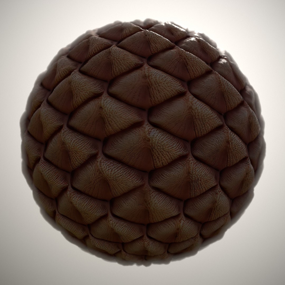 Alien Skin 3D Model – Seamless PBR Texture Pack, FBX, Game Ready - View 9