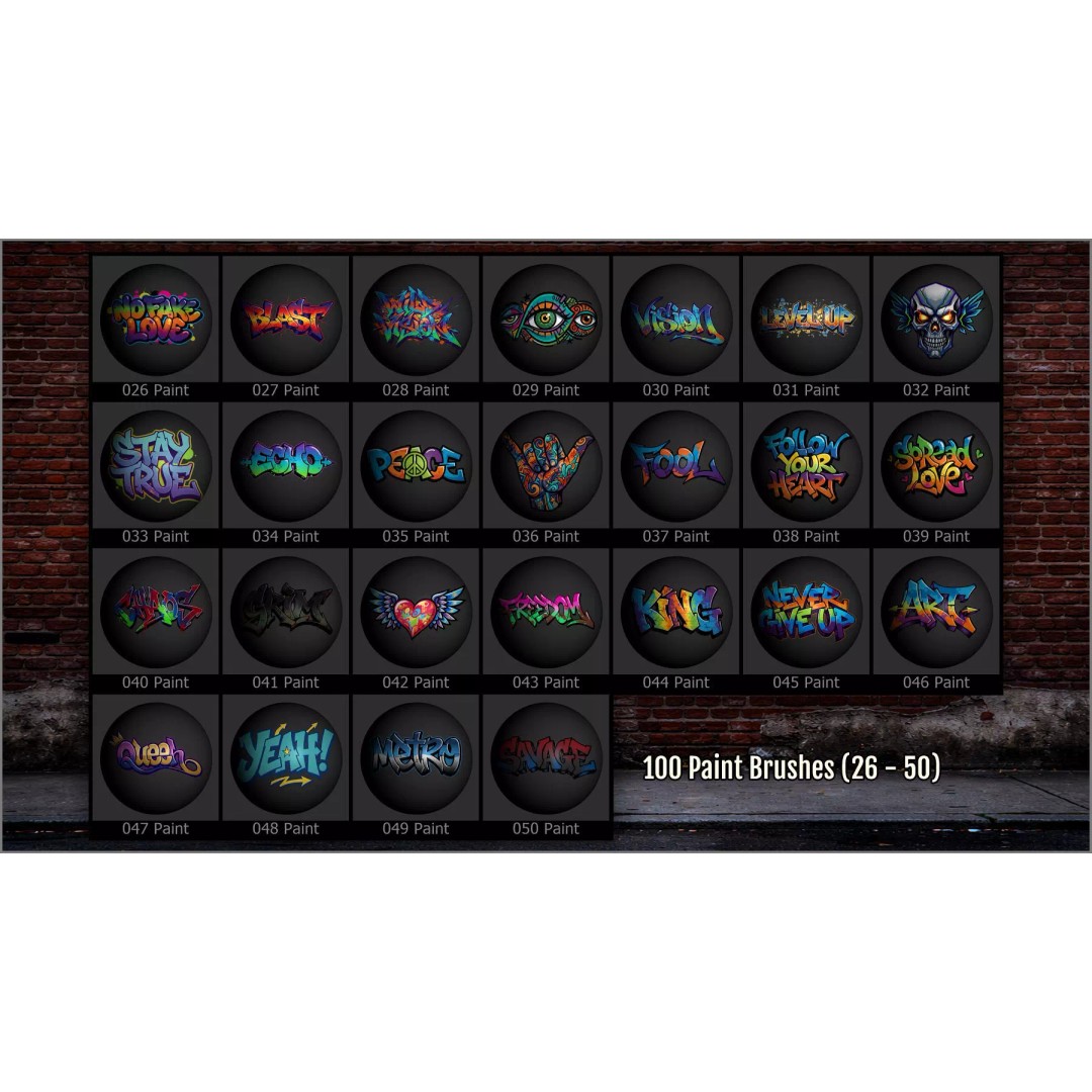 Urban Decals Maker 3D Model – 100 PNG Decals for ZBrush & Substance Painter - View 5
