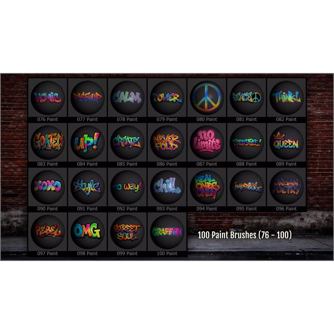 Urban Decals Maker 3D Model – 100 PNG Decals for ZBrush & Substance Painter - View 7