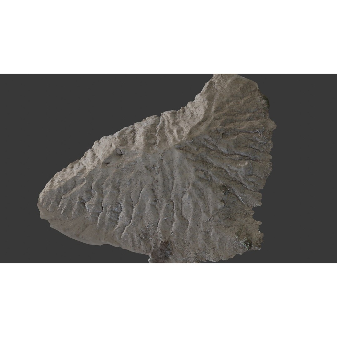 Realistic Rock Fragment 3D Model – Low Poly Scanned Asset with PBR Textures