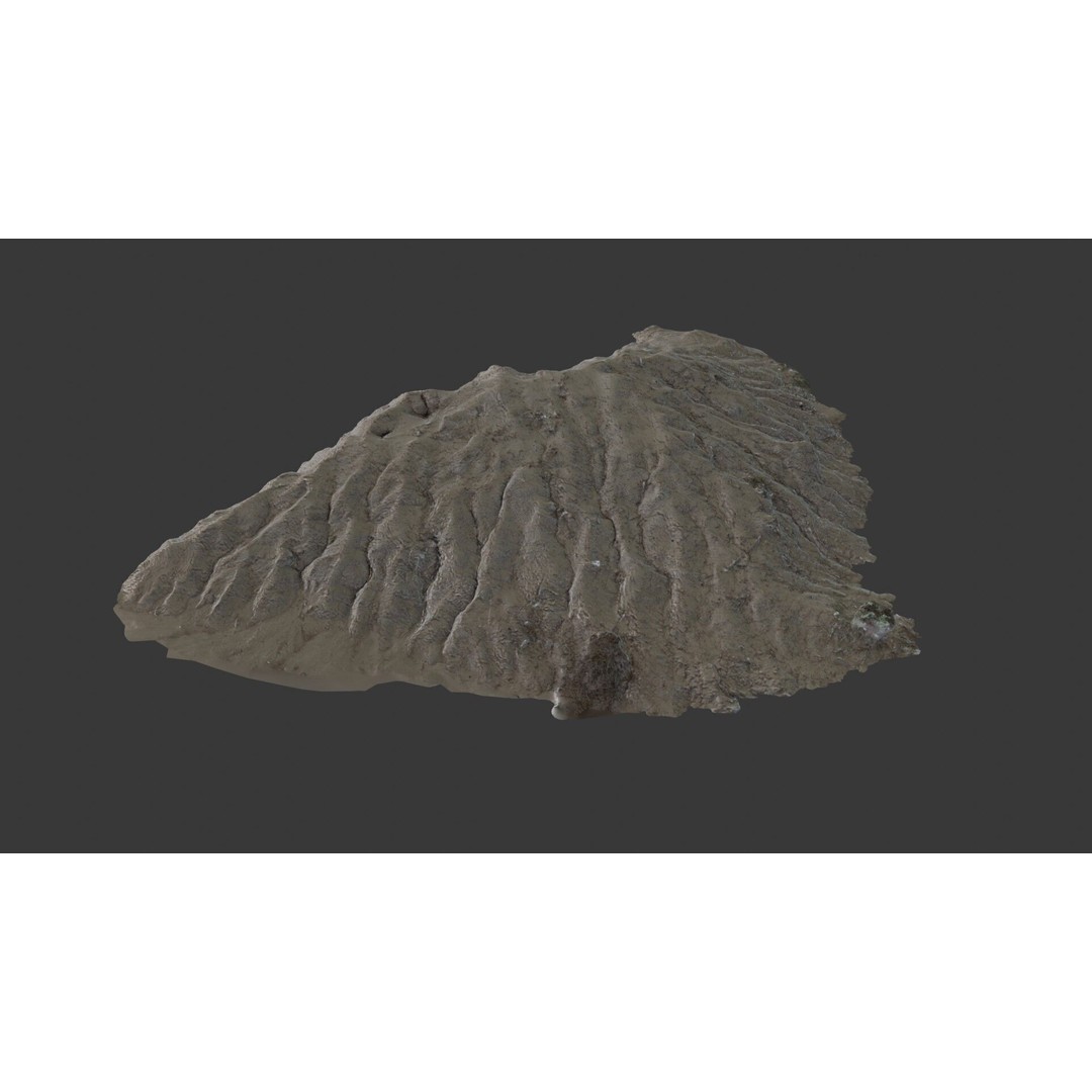 Realistic Rock Fragment 3D Model – Low Poly Scanned Asset with PBR Textures - View 6