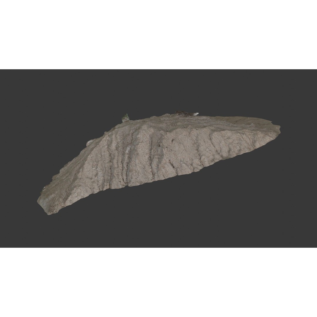 Realistic Rock Fragment 3D Model – Low Poly Scanned Asset with PBR Textures - View 7