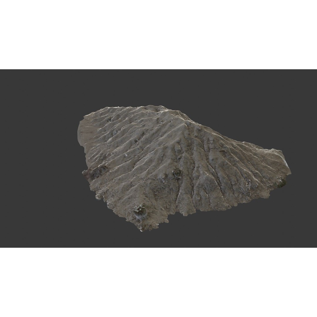 Realistic Rock Fragment 3D Model – Low Poly Scanned Asset with PBR Textures - View 8