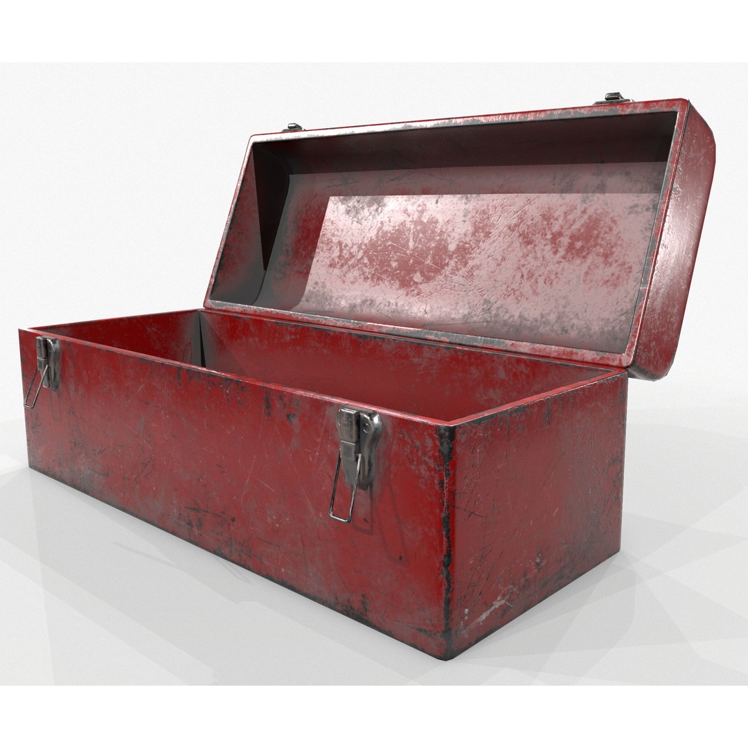 Retro Toolbox 3D Model – Game Ready Low-Poly PBR Asset, FBX - View 10