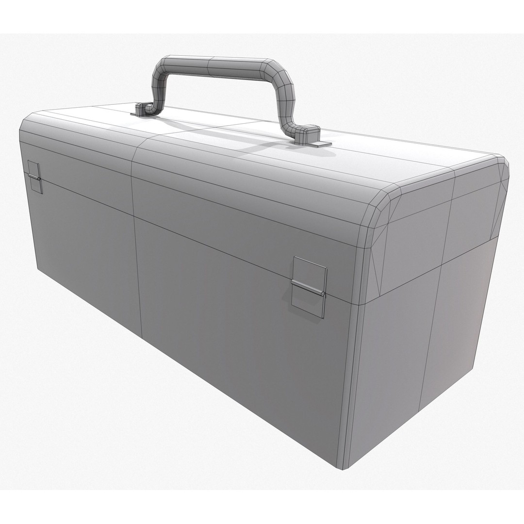 Retro Toolbox 3D Model – Game Ready Low-Poly PBR Asset, FBX - View 16