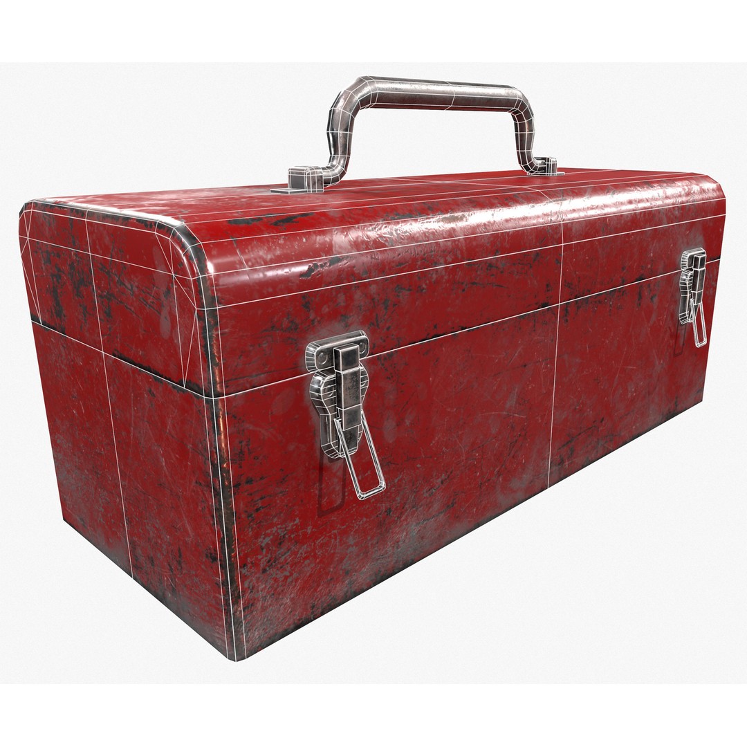 Retro Toolbox 3D Model – Game Ready Low-Poly PBR Asset, FBX - View 17