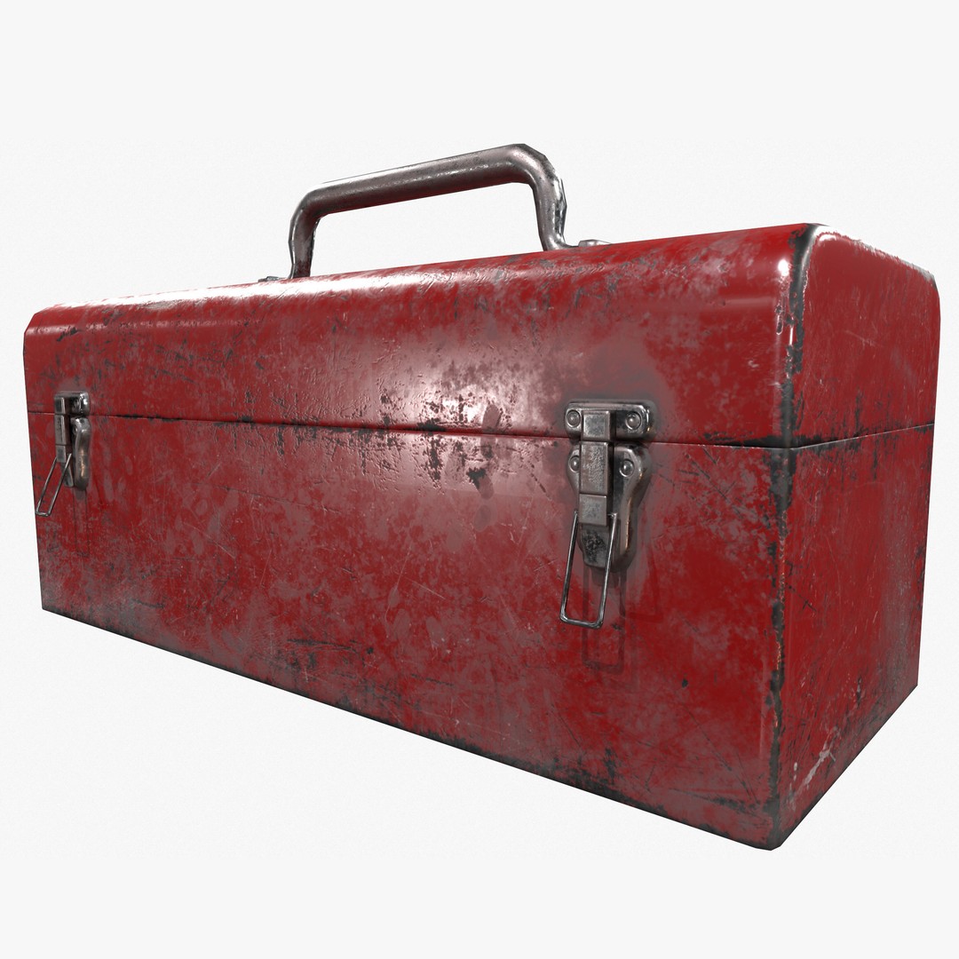 Retro Toolbox 3D Model – Game Ready Low-Poly PBR Asset, FBX - View 4