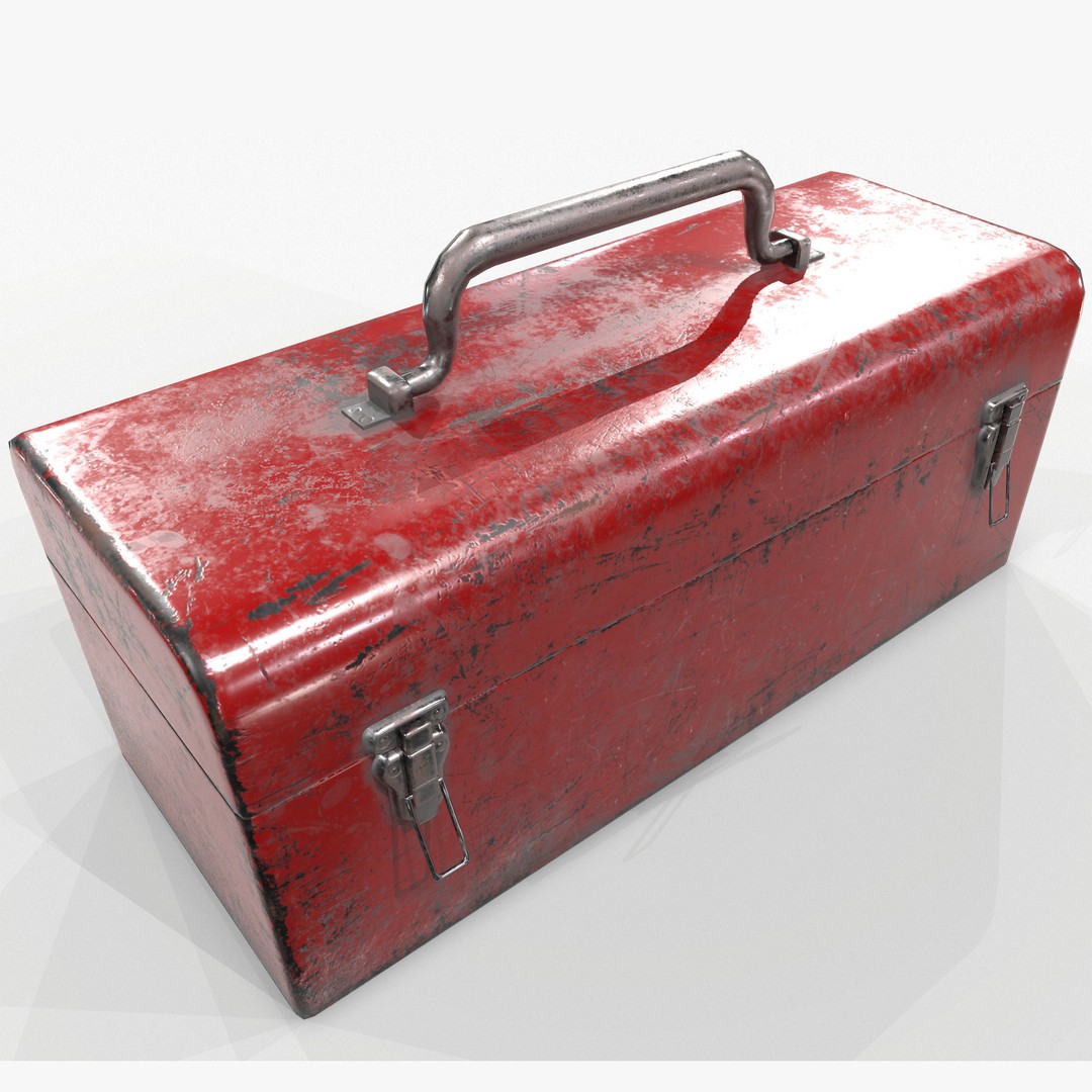 Retro Toolbox 3D Model – Game Ready Low-Poly PBR Asset, FBX - View 5