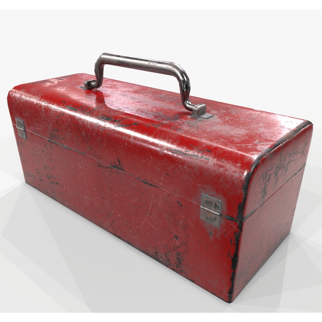Retro Toolbox 3D Model – Game Ready Low-Poly PBR Asset, FBX - View 6
