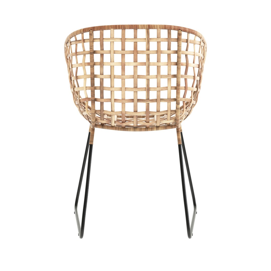 Swell Wicker Chair 3D Model – Contemporary PBR Asset, FBX/OBJ - View 5
