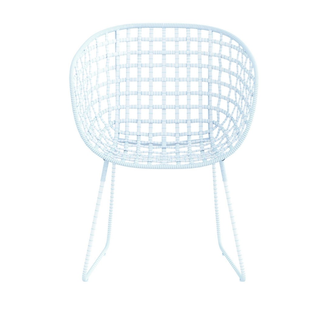 Swell Wicker Chair 3D Model – Contemporary PBR Asset, FBX/OBJ - View 6