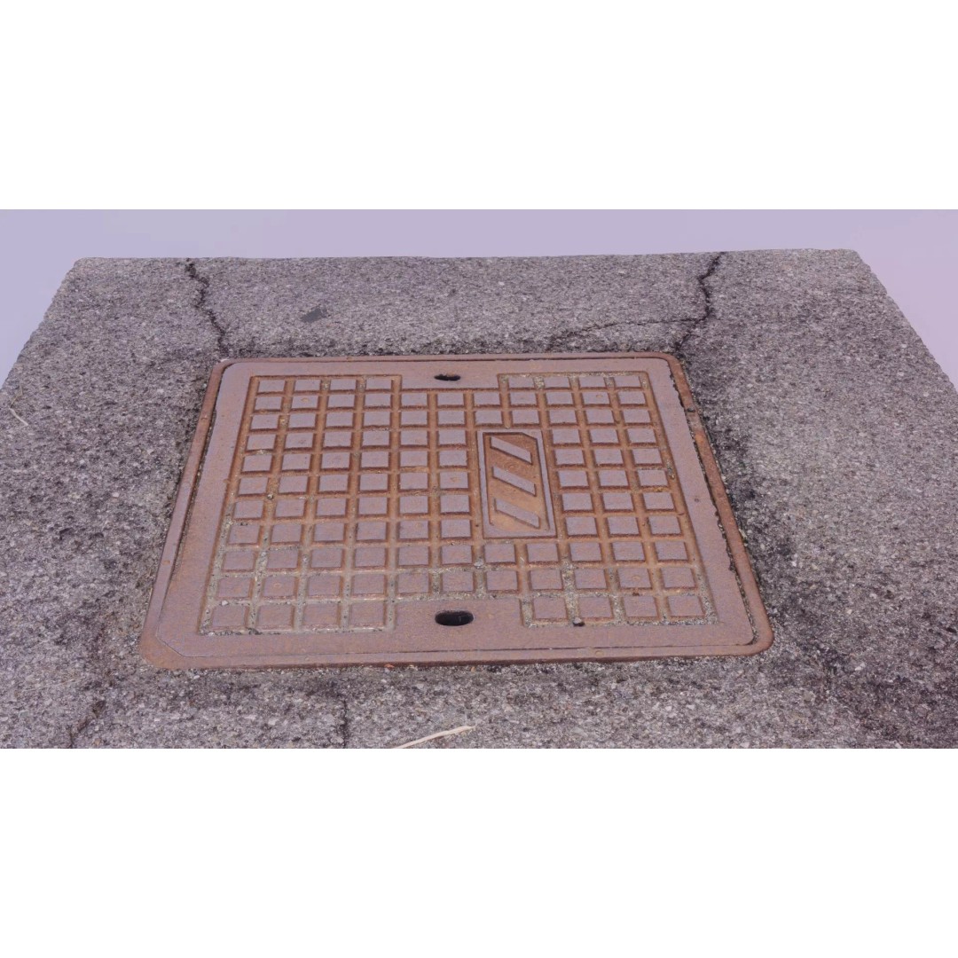 Street Manhole Cover 3D Model – High Poly Photogrammetry Asset, FBX - View 2