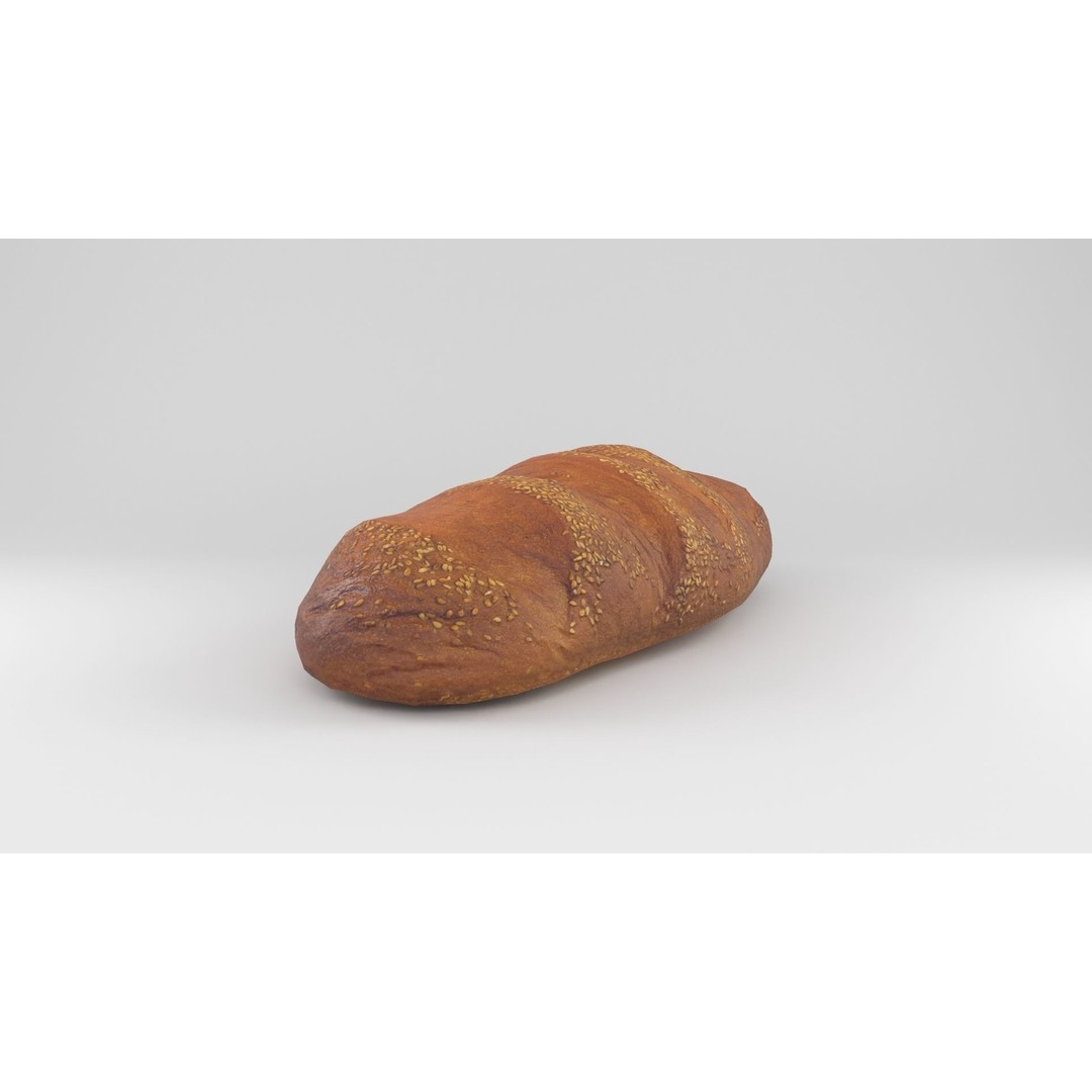 3D Bread Model – Low Poly Photoscanned Asset with PBR Textures - View 6