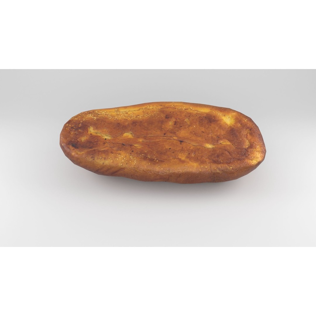 3D Bread Model – Low Poly Photoscanned Asset with PBR Textures - View 7