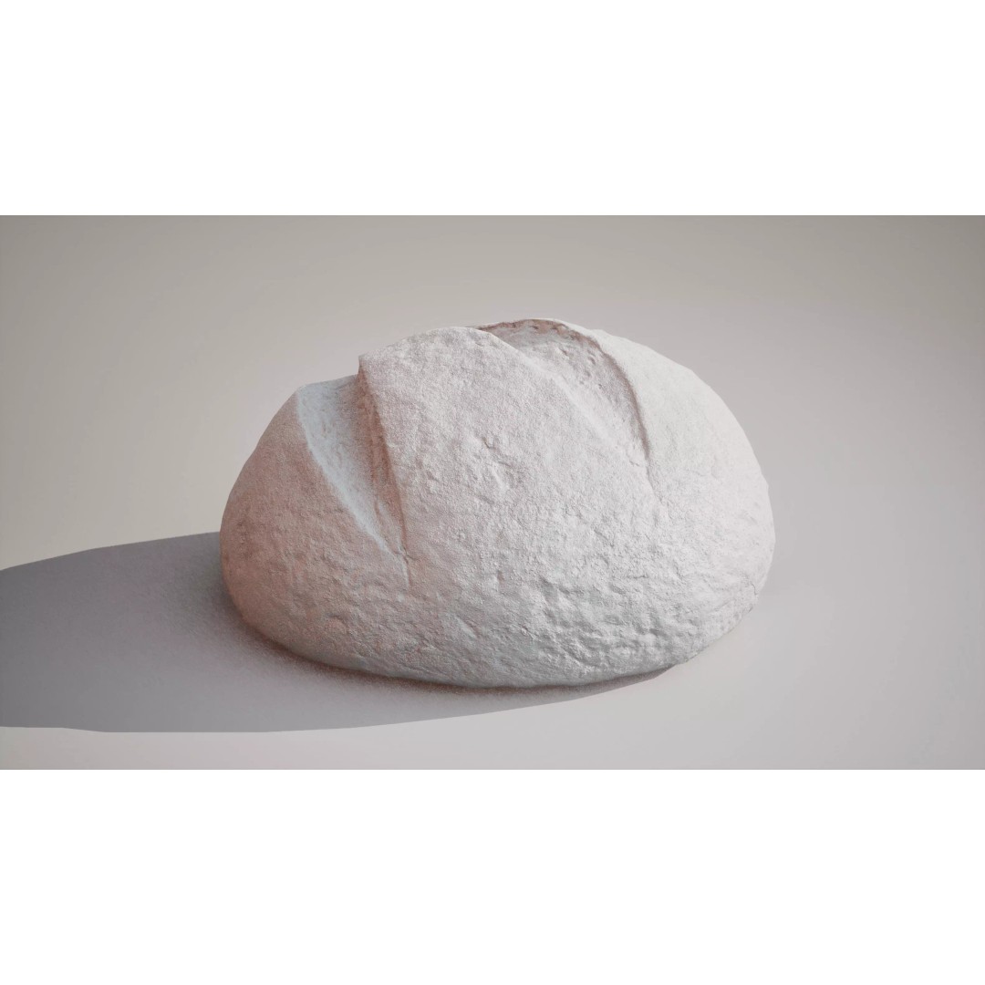 Rye Bread 3D Model – Low Poly Game Ready Asset, FBX, OBJ - View 11