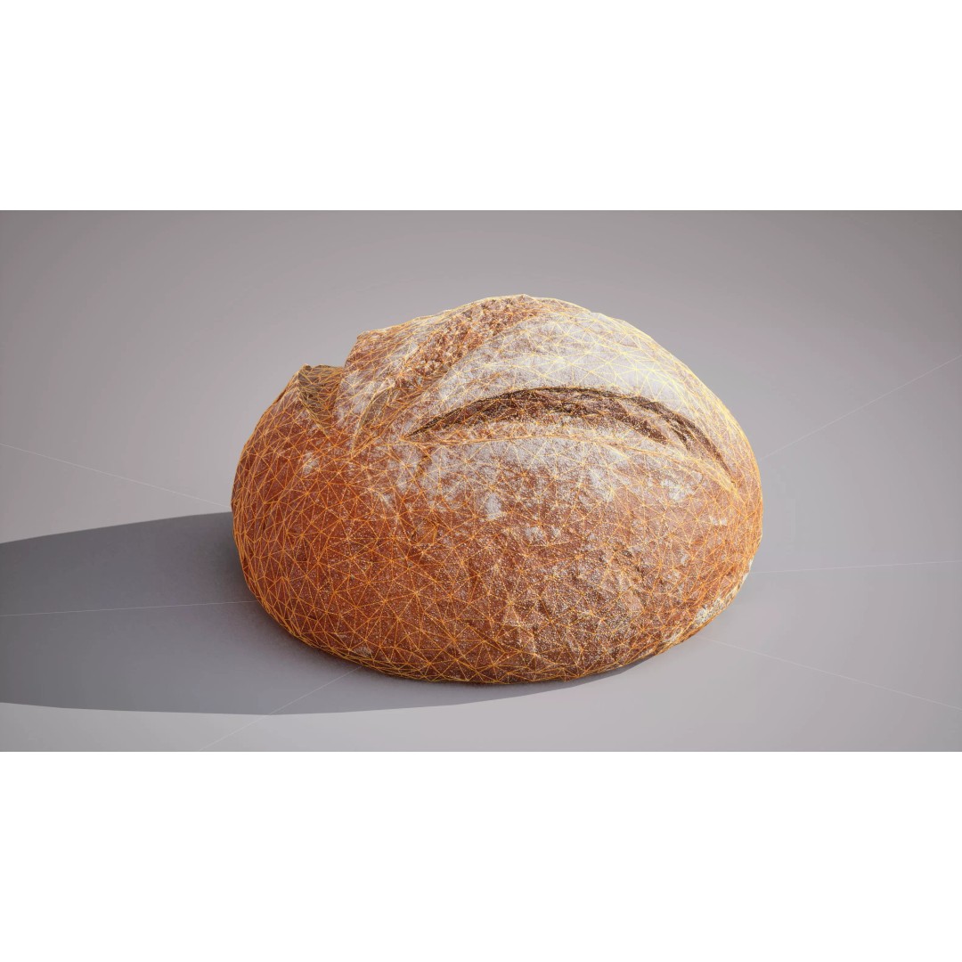 Rye Bread 3D Model – Low Poly Game Ready Asset, FBX, OBJ - View 14