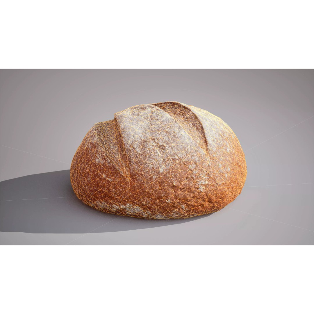 Rye Bread 3D Model – Low Poly Game Ready Asset, FBX, OBJ - View 15