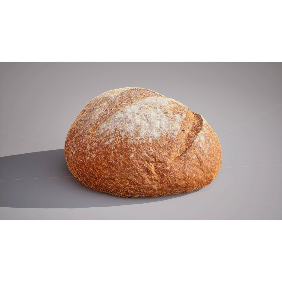 Rye Bread 3D Model – Low Poly Game Ready Asset, FBX, OBJ - View 16