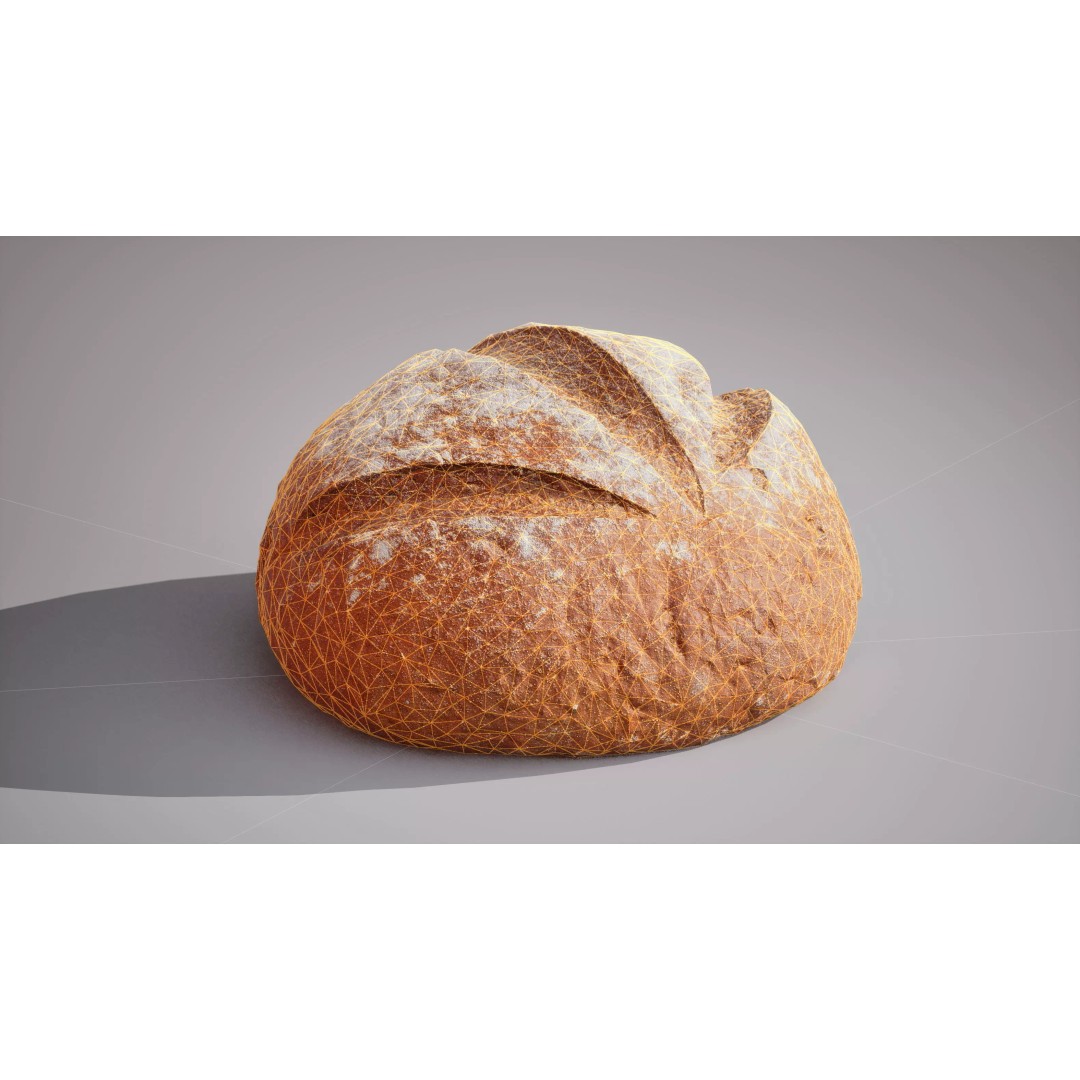 Rye Bread 3D Model – Low Poly Game Ready Asset, FBX, OBJ - View 17