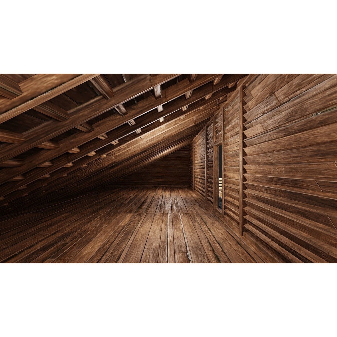 Old Wooden House 3D Model – Game Ready Low Poly, PBR Textures - View 7